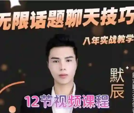 默辰《无限话题实战聊天》终极指南：限时揭秘专属话术-破晓实验室