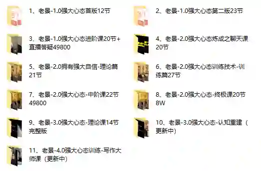 老景强大心态系列11套｜实战指南+限时揭秘+专属更新-破晓实验室